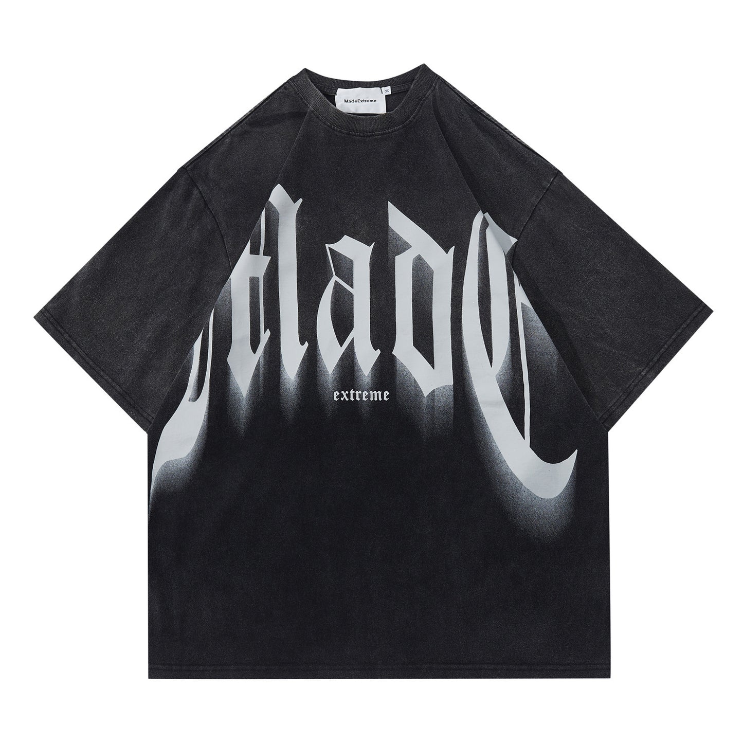 Street Basics Large Letter Print Loose Short Sleeve T-Shirt l Blanqor