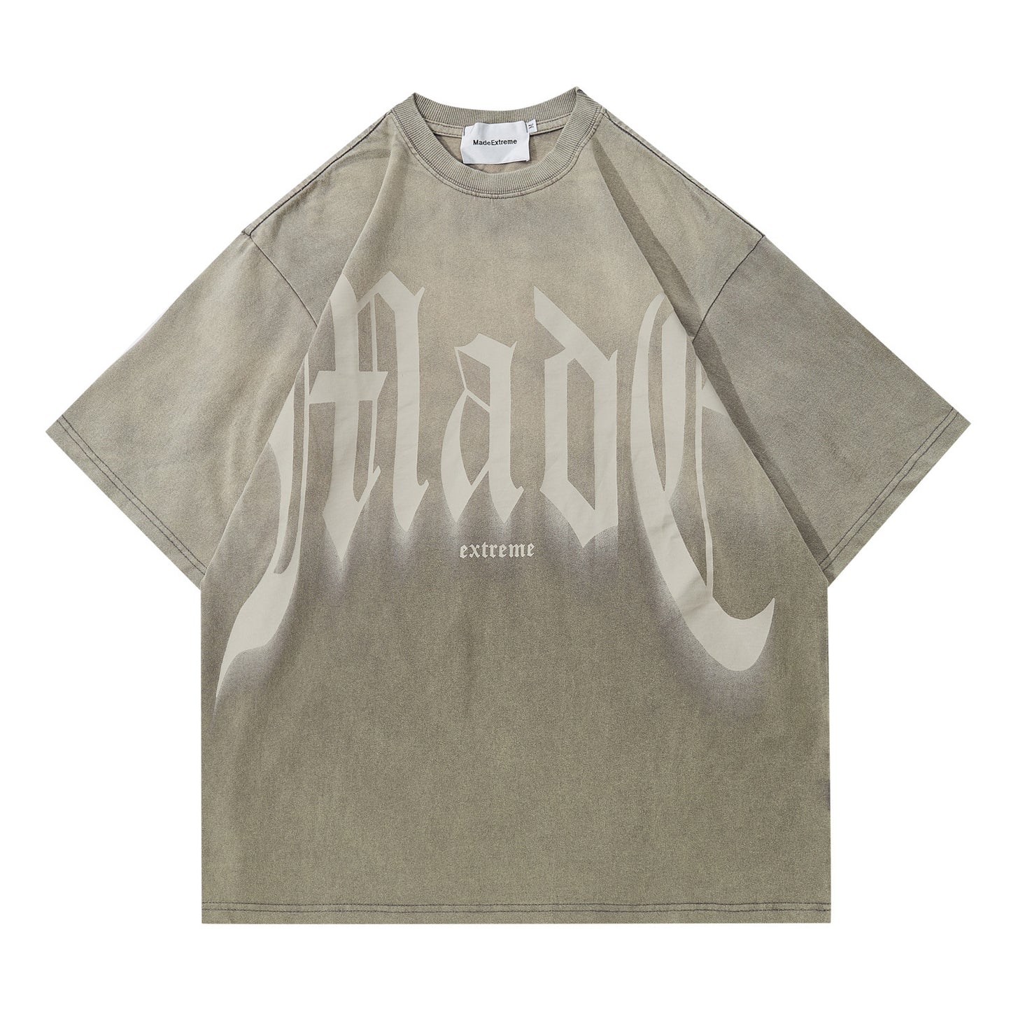 Street Basics Large Letter Print Loose Short Sleeve T-Shirt l Blanqor