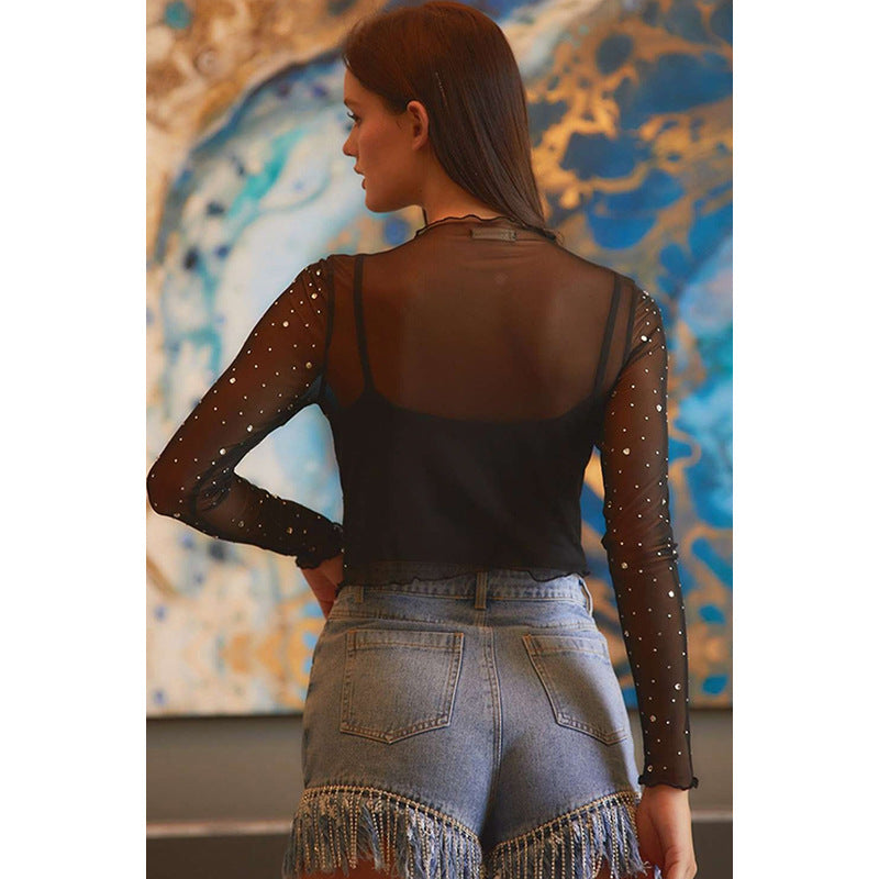 Pullover Round Neck Women's European And American Fashion All-match Long Sleeve Top | Blanqor