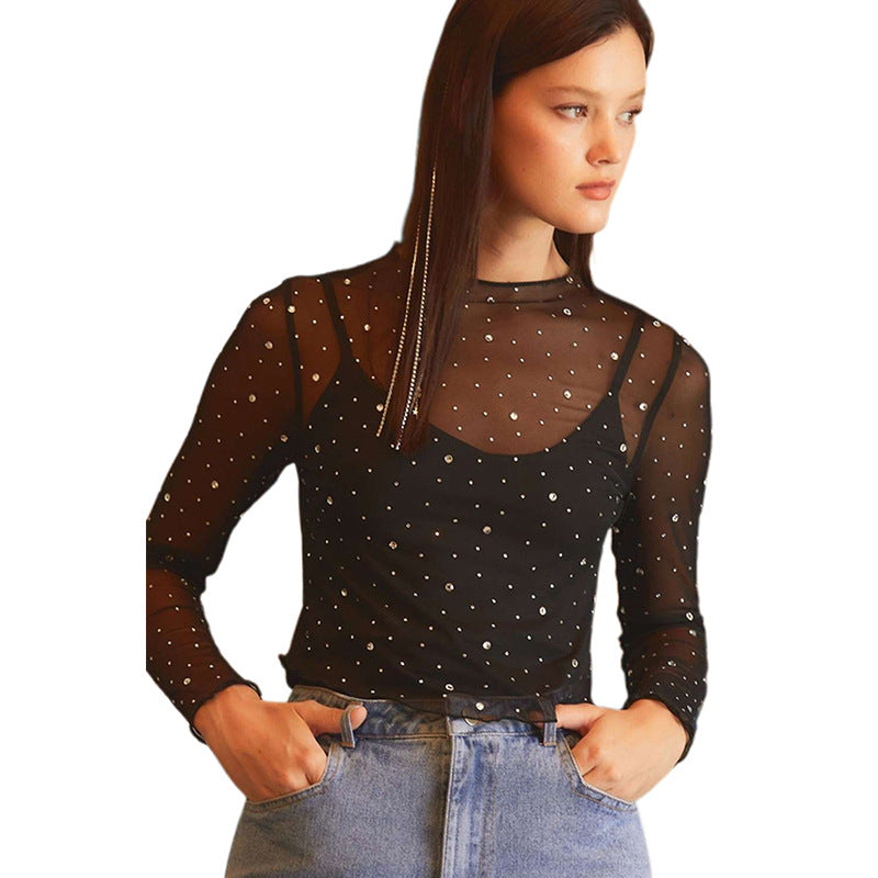 Pullover Round Neck Women's European And American Fashion All-match Long Sleeve Top | Blanqor