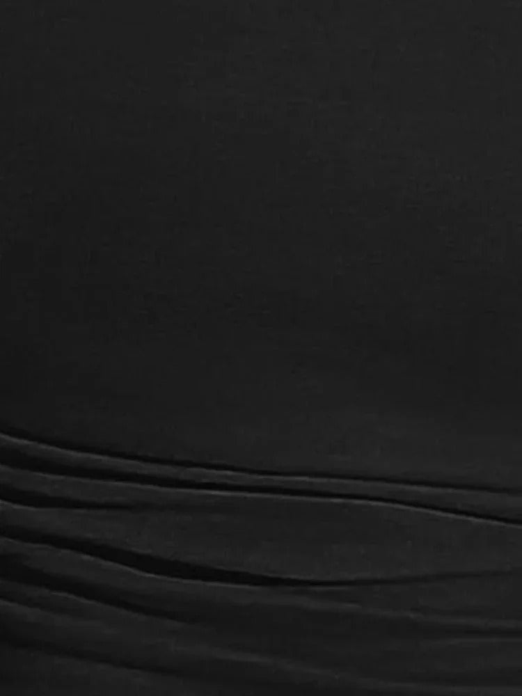 Women's Black Y2K Sleeveless Top – Slim Fit with Side Slit | Blanqor