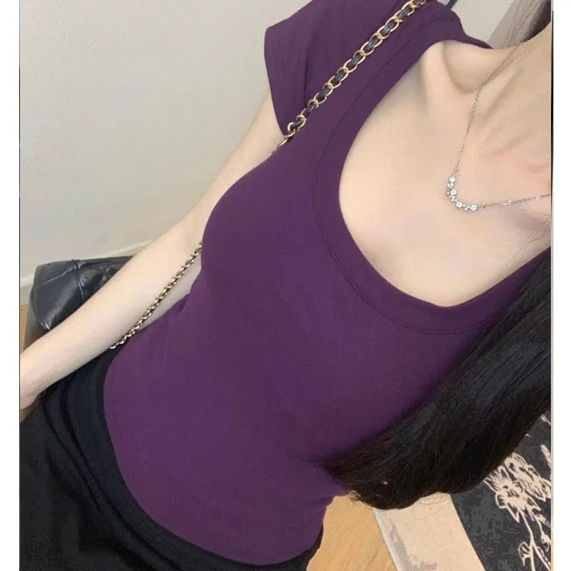Women's Vintage-Inspired Slim Tee – Short Sleeve Solid Top | Blanqor