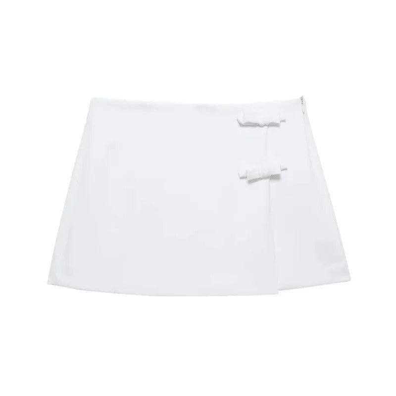 Women's Off-Shoulder Halter Crop Top – Bow Detail & Backless Design | Blanqor