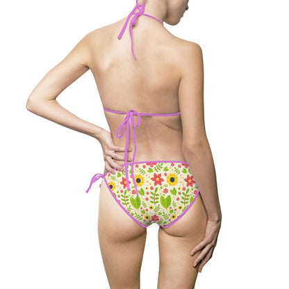 Floral Print Women's Bikini Swimsuit - Perfect for Summer Beach Days