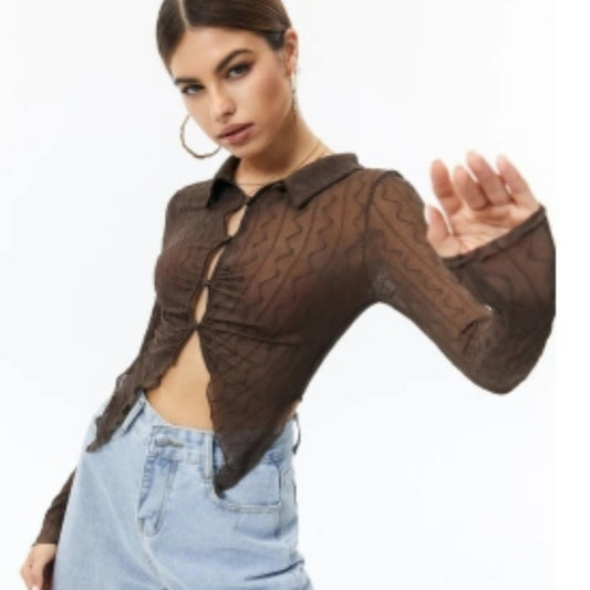 Cardigan Women's Irregular Long Sleeve Top l Blanqor