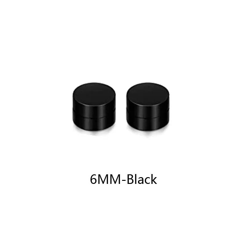 Magnetic Clip-On Stainless Steel Earrings Punk Unisex Cross & Stud Set | Blanqor