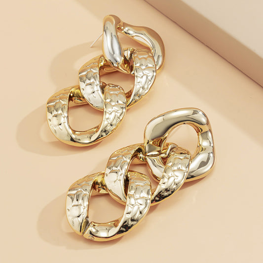 Geometric Chain Earrings For Women l Blanqor