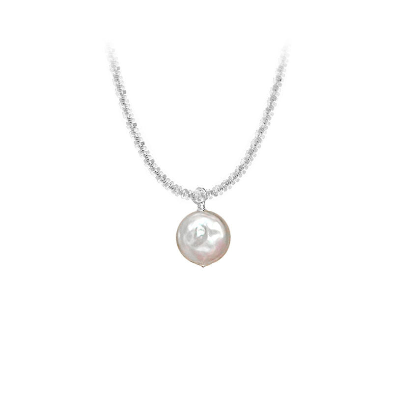 Baroque Pearl Necklace S925 Sterling Silver Starry Sky Chain | Blanqor
