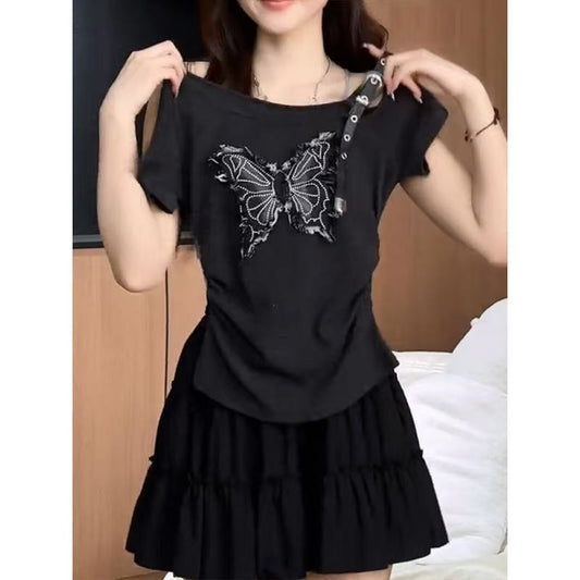Women's Summer Slim Fit Slimming Retro Peplum Top | Blanqor