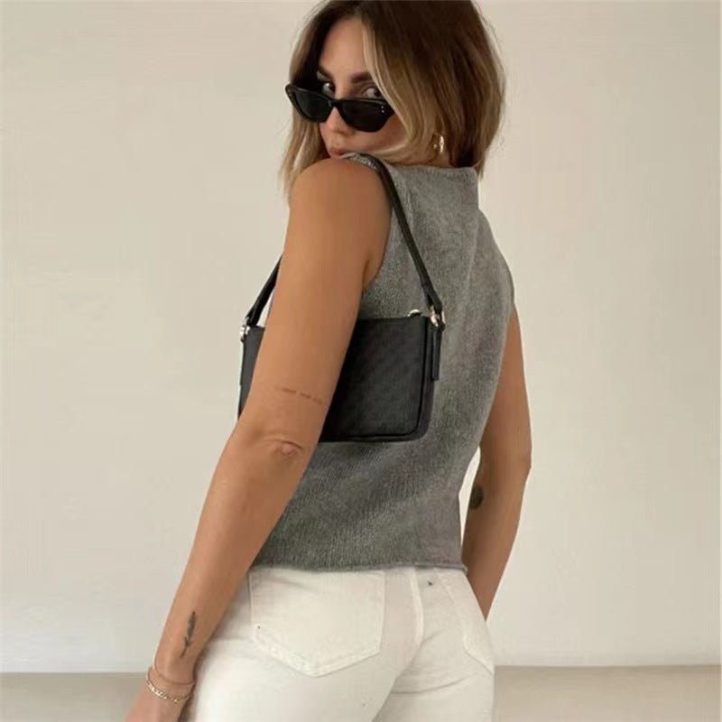 Effortless Chic Sleeveless Knit Cardigan | Blanqor