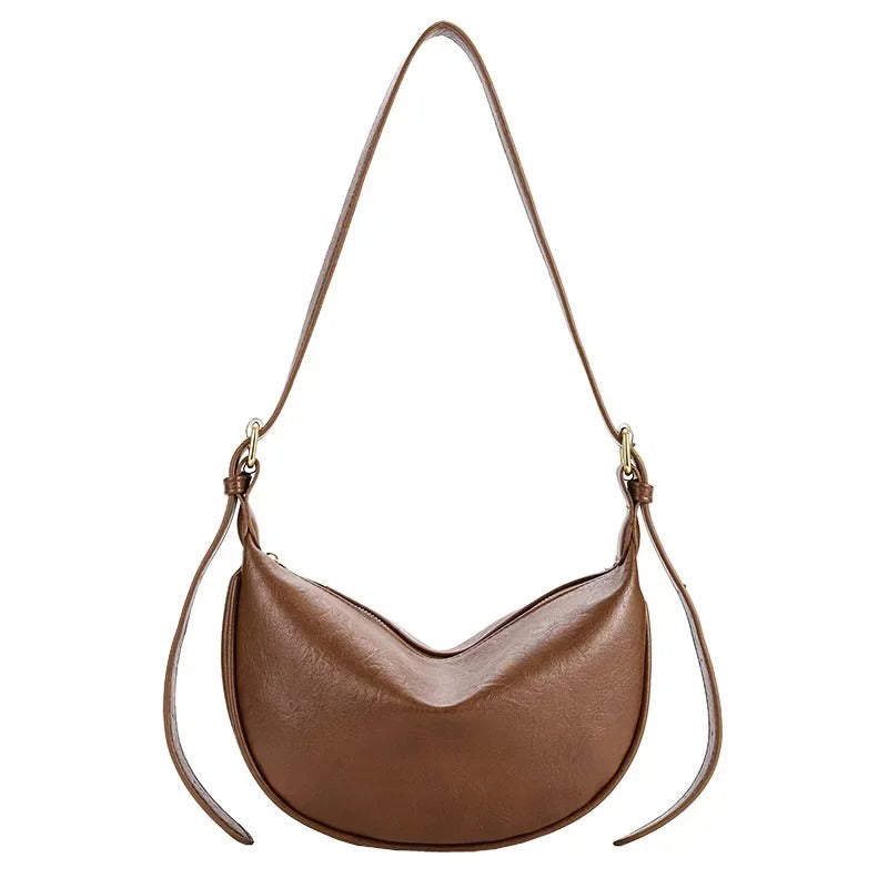 Women's Large PU Shoulder Bag – Soft Hobo Style, Zipper Closure, Travel-Friendly | Dawndesslo