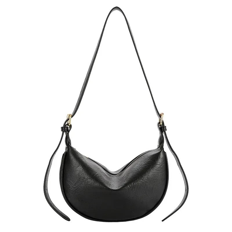 Women's Large PU Shoulder Bag – Soft Hobo Style, Zipper Closure, Travel-Friendly | Dawndesslo