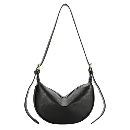 Women's Large PU Shoulder Bag – Soft Hobo Style, Zipper Closure, Travel-Friendly | Dawndesslo