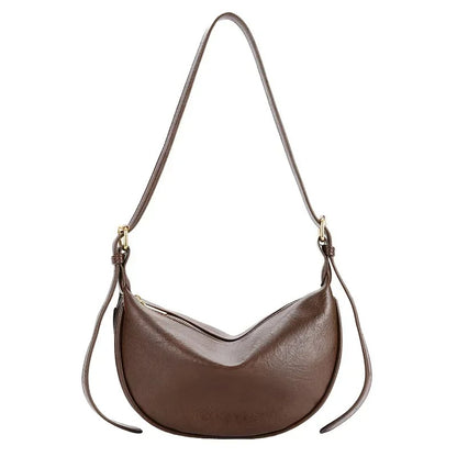 Women's Large PU Shoulder Bag – Soft Hobo Style, Zipper Closure, Travel-Friendly | Dawndesslo